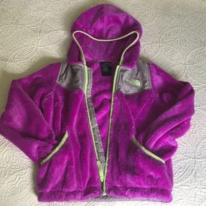 North Face girls pink fleece jacket, x-small